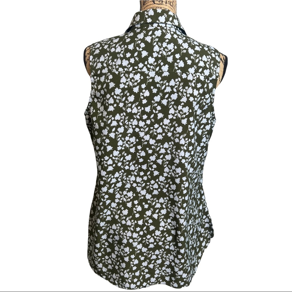 Cabi Sleeveless Green & Blue Pullover Top Shirt Size Medium M - Picture 3 of 6